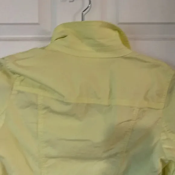 Chico’s Light Jacket Women’s Size 0 Yellow Zipper Pockets Long Sleeve - Picture 8 of 14